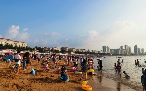 海水浴场避暑